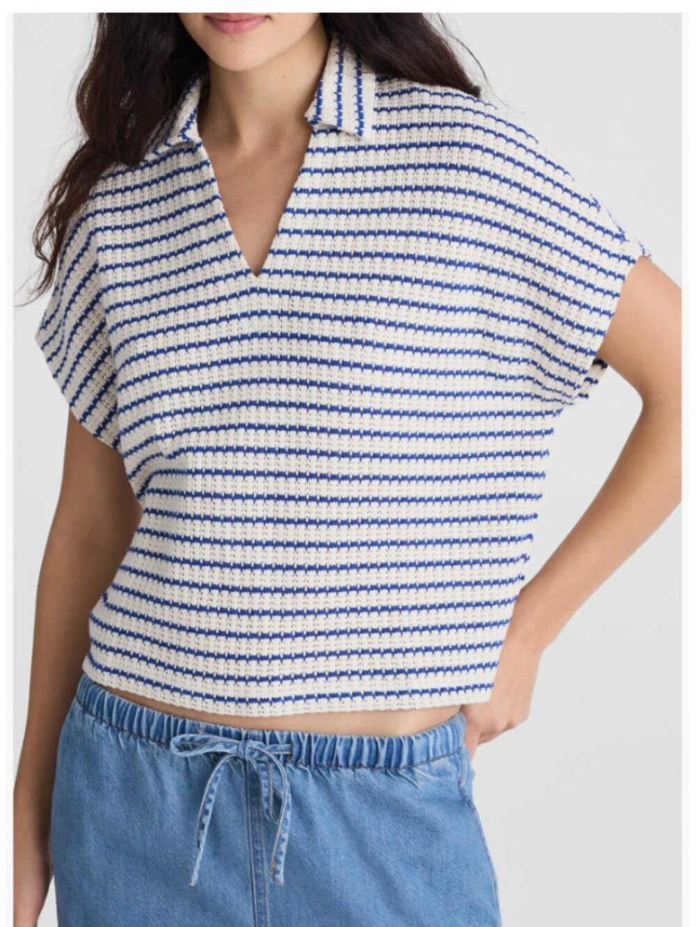Madewell Textured Knit Johnny Collar Shirt